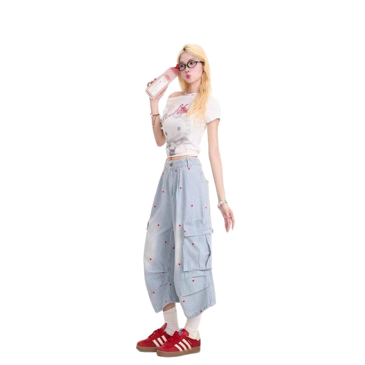 Women jeans jeans summer loose tooling shorts