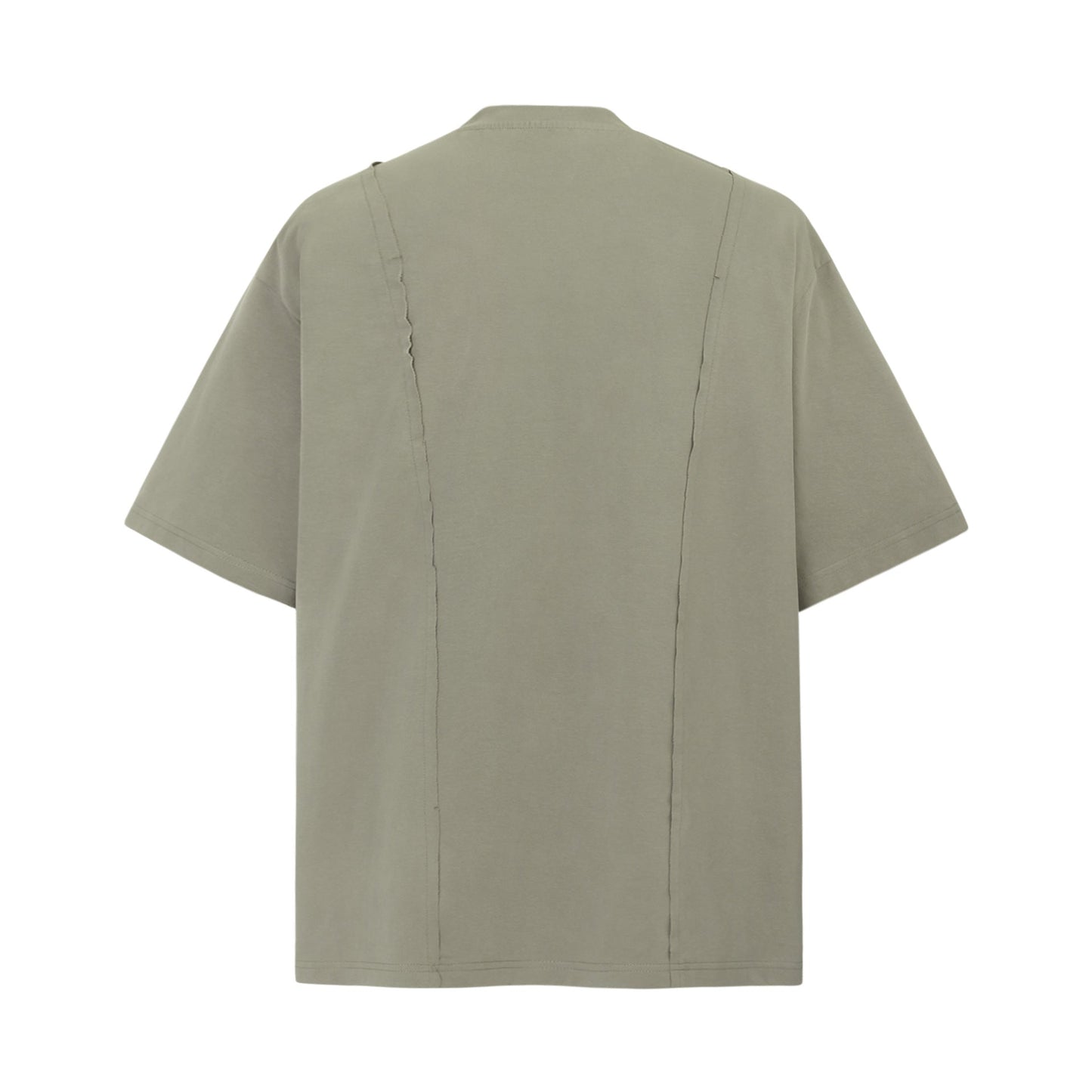 Unisex T-shirts Summer Solid Color Splicing Retro Men's Short Sleeve T-Shirt