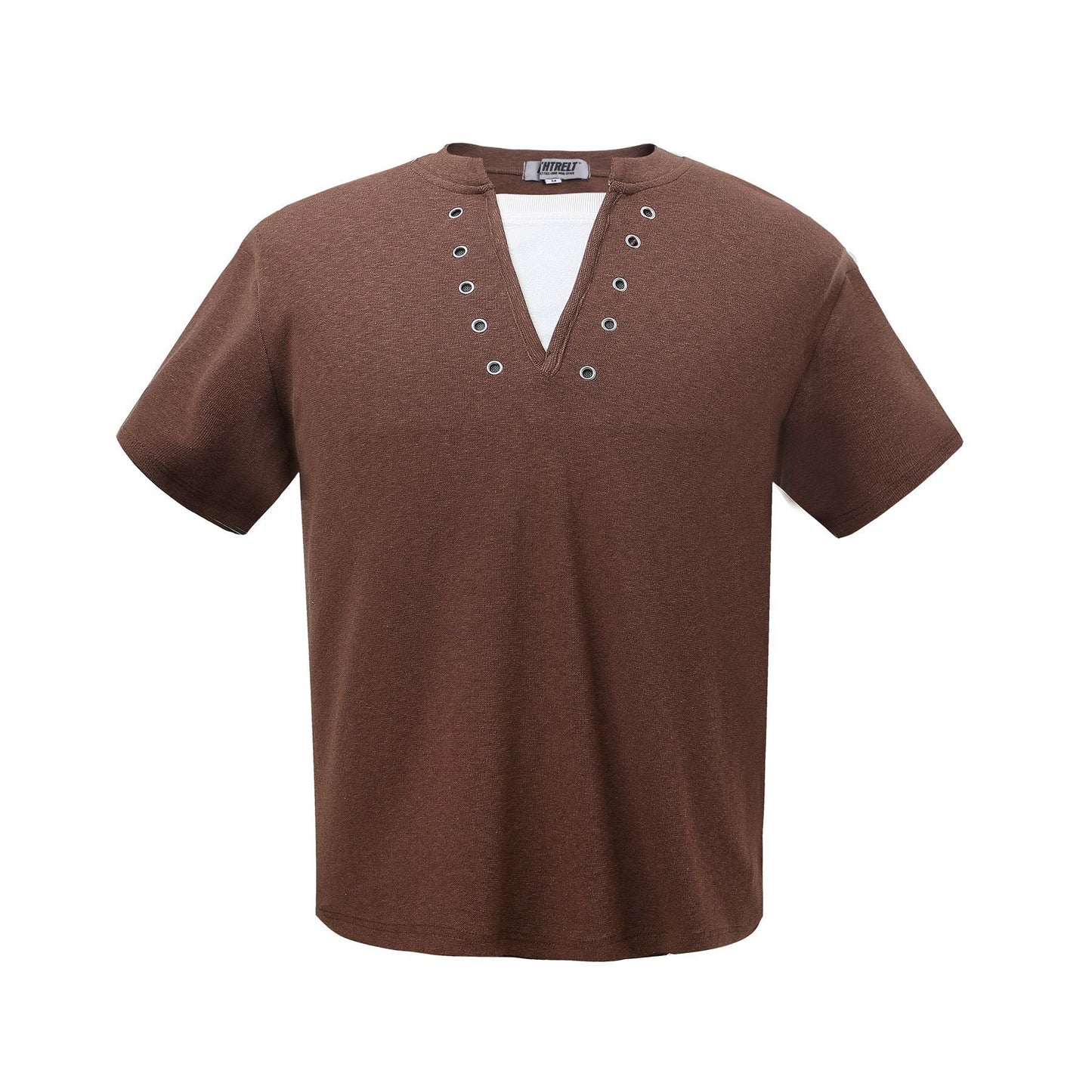 Unisex T-shirts Fake Two-piece Design Short and Wide T-shirts