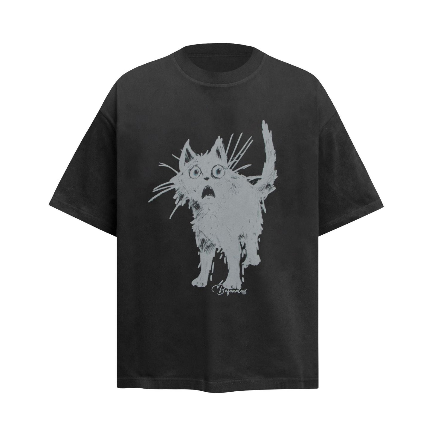 Unisex T-shirts Summer Patterned Printed Men's Loose Crew Neck Short Sleeve T-Shirt