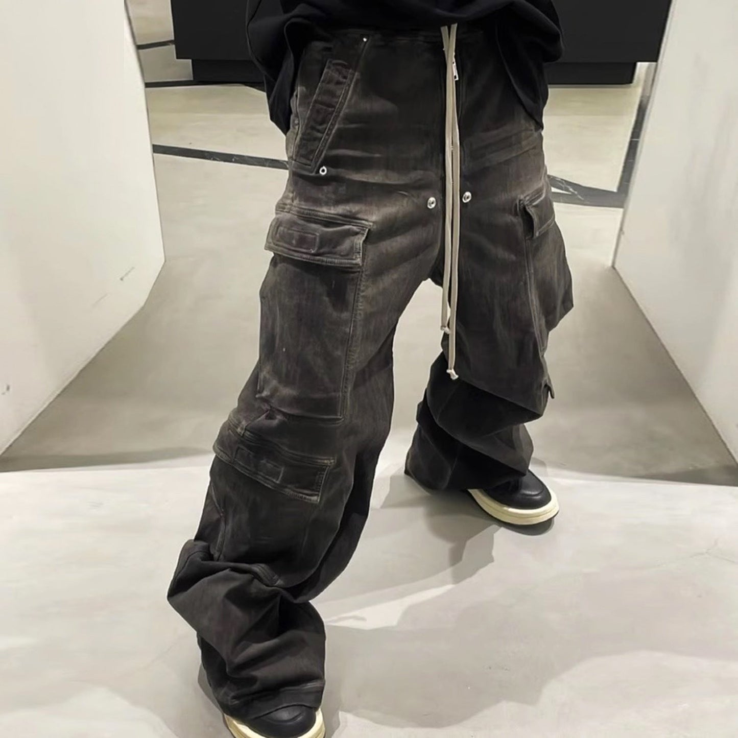 MIJKO Men Vintage Pants MIJKO RICK trousers men's and women's same wide tube wide feet trendy jeans