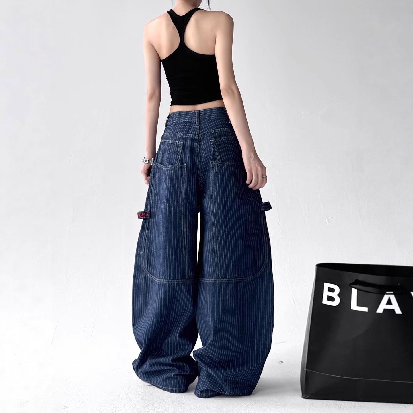 Women jeans vertical stripesjeans women