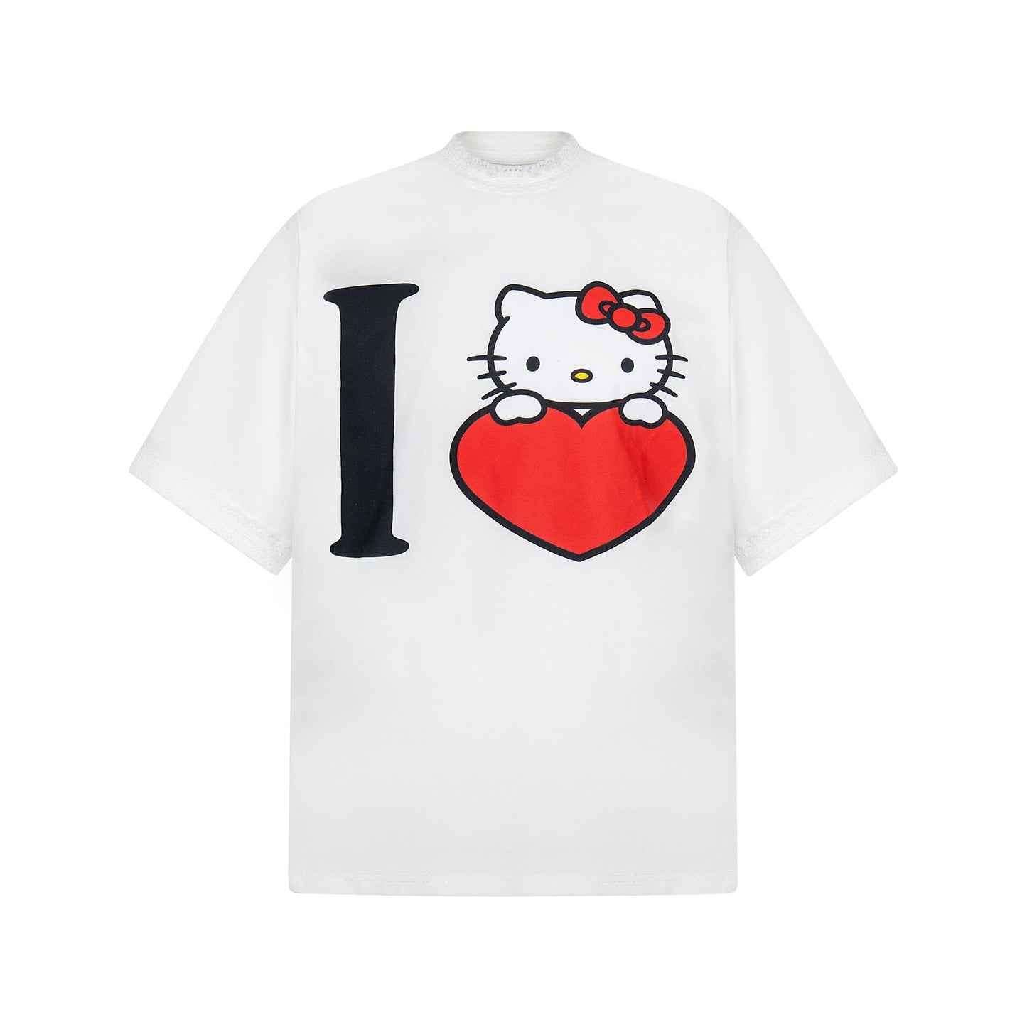 Unisex T-shirts KT Cat Niche Design Loose High-end T-shirts