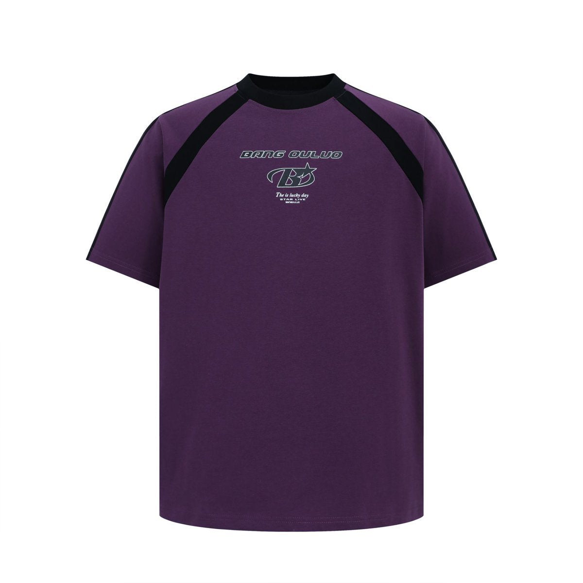 Unisex T-shirts Summer Men's and Women's Splicing Loose Short Sleeve T-Shirts