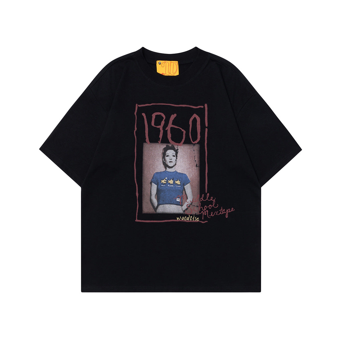 Unisex T-shirts Street Vintage Character Pattern Men's Loose Short Sleeve T-Shirt