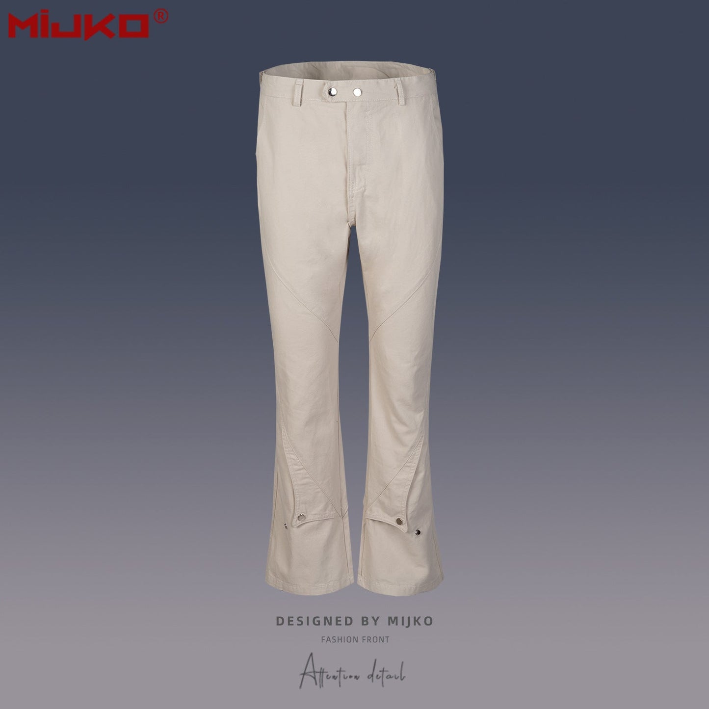 MIJKO Mens Vintage Pants Slim Fit Casual Pants Simple Unisex Pants