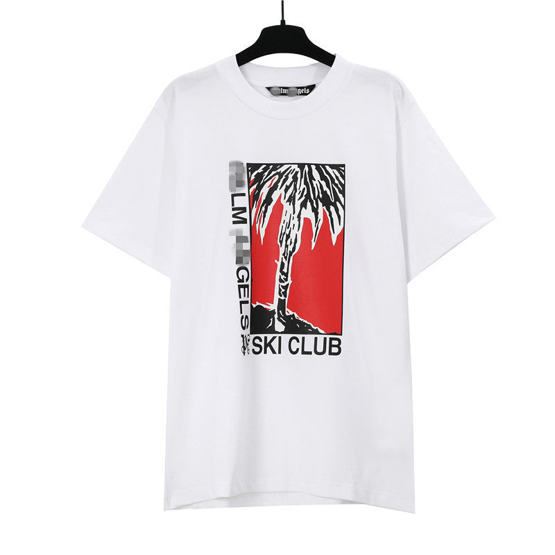 Palm Angels T Shirts Angel Alphabet Slogan Short Palm Sleeve T-Shirt