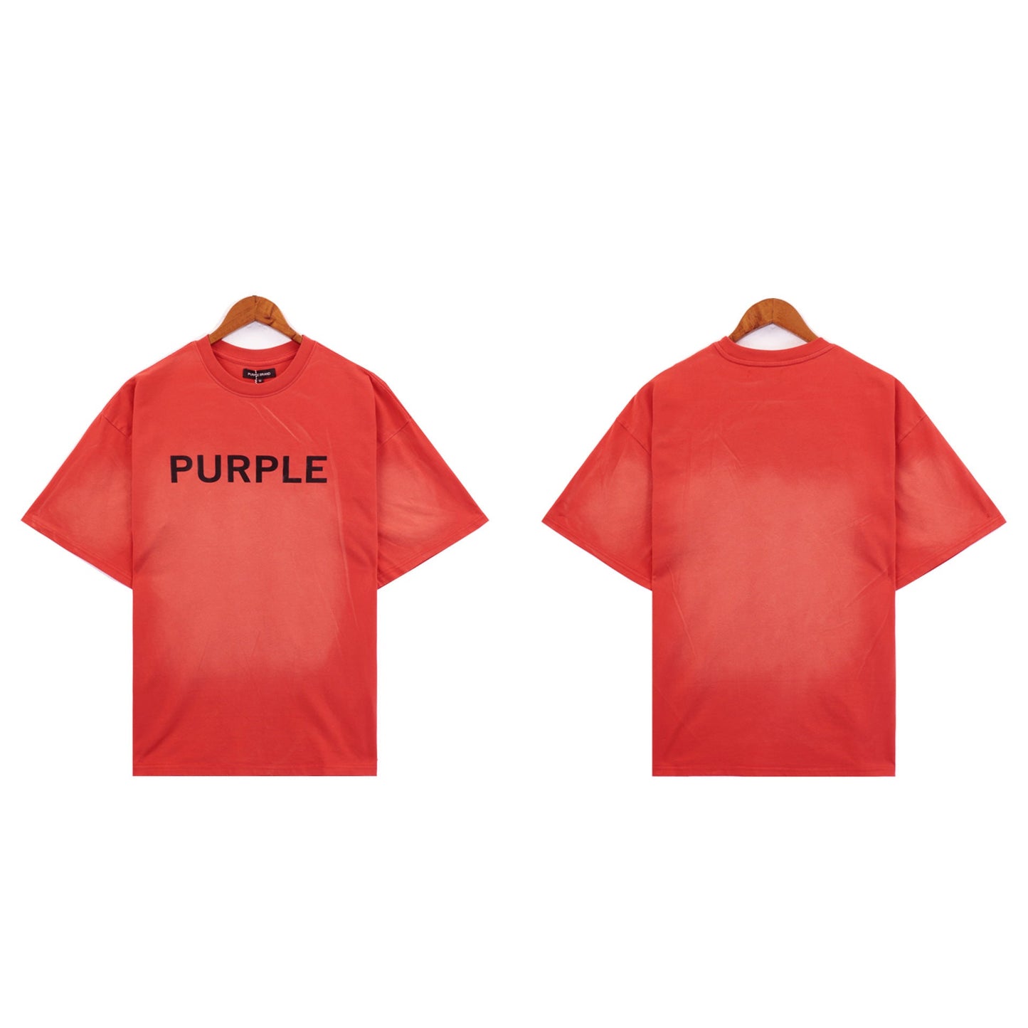 Purple Brand T Shirts Purple Micro Label Spelling Letter Short Sleeve T-Shirt