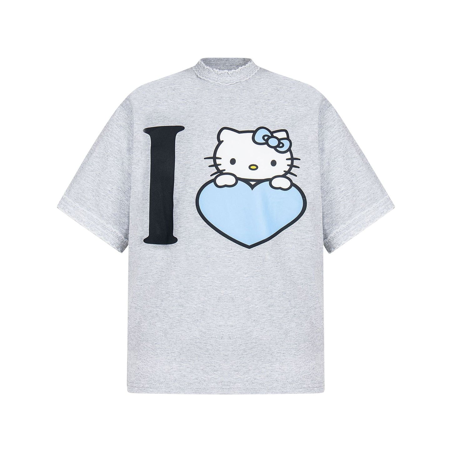Unisex T-shirts KT Cat Niche Design Loose High-end T-shirts