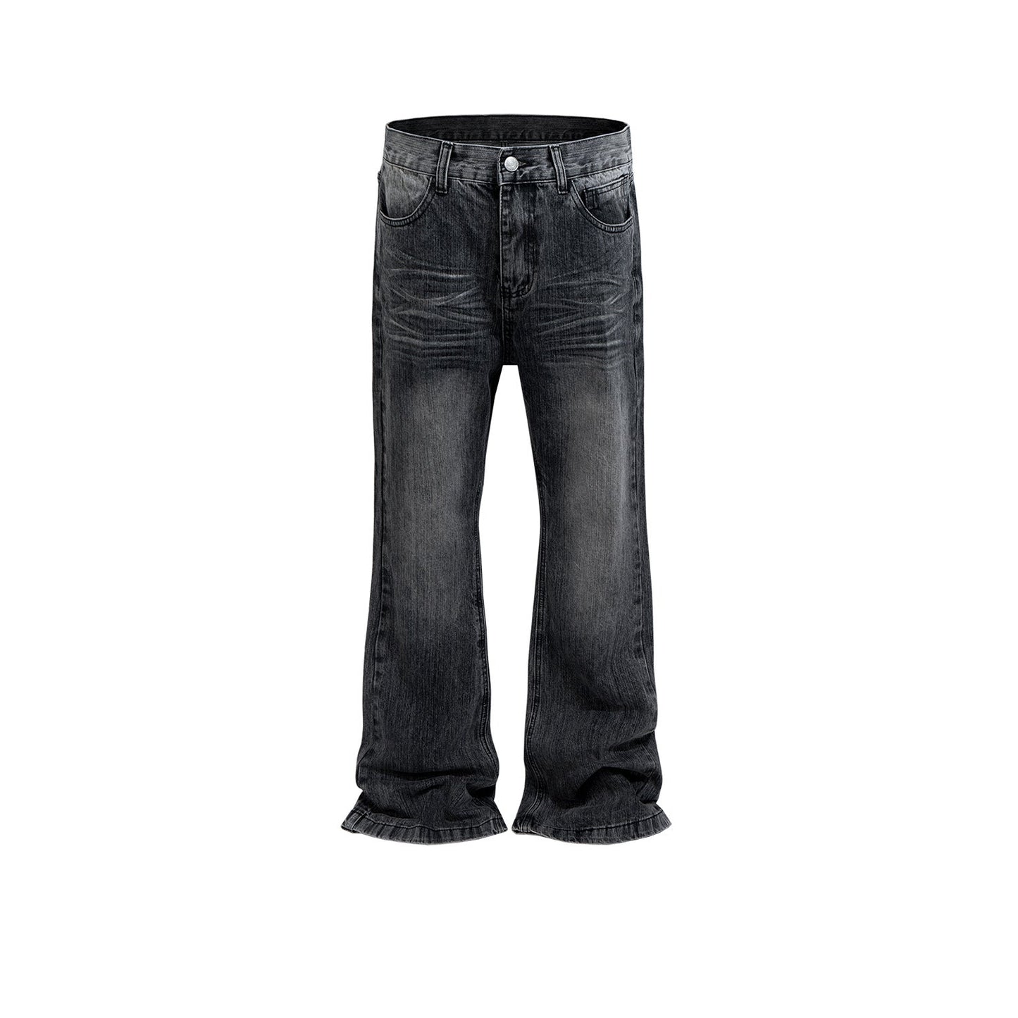MIJKO Men's Vintage Pants MIJKO Washing Water Old Trousers Men's and Women's Small Pull Jeans Trend