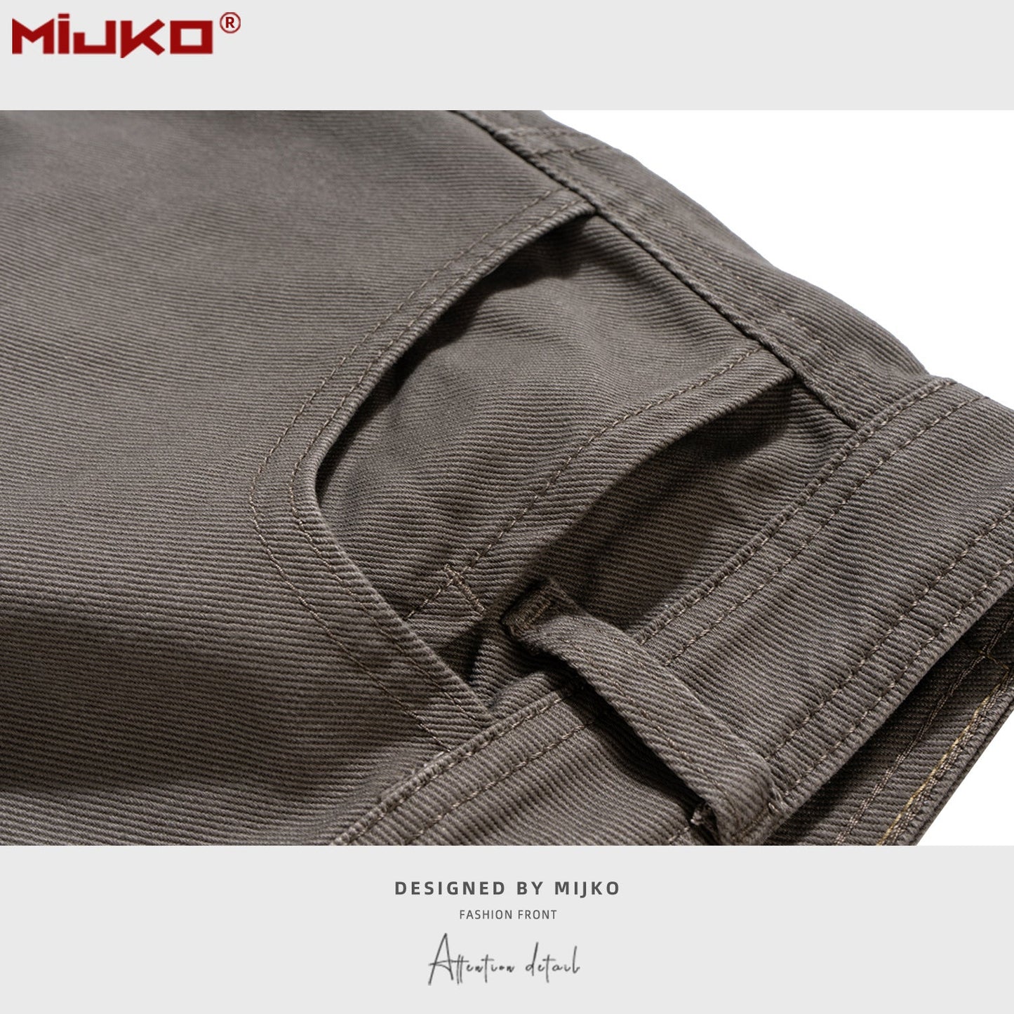 MIJKO Mens Vintage Pants Ripped Straight Jeans