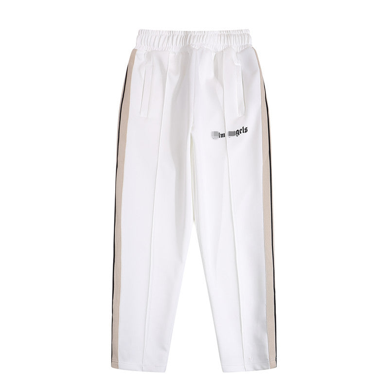 Palm Angels Sweatshirts Suit Striped Color Matching Sports Suit Loose Casual Suit