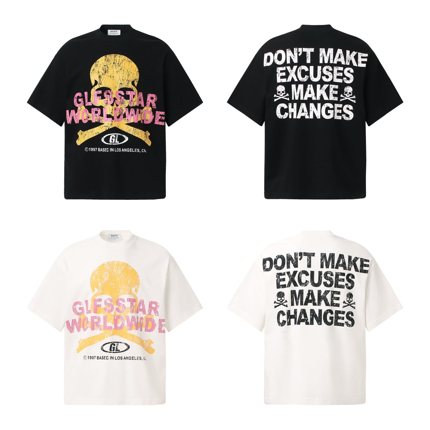 Unisex T-shirts Summer Men's and Women's Creative Skull Figure Loose Short Sleeve T-Shirt