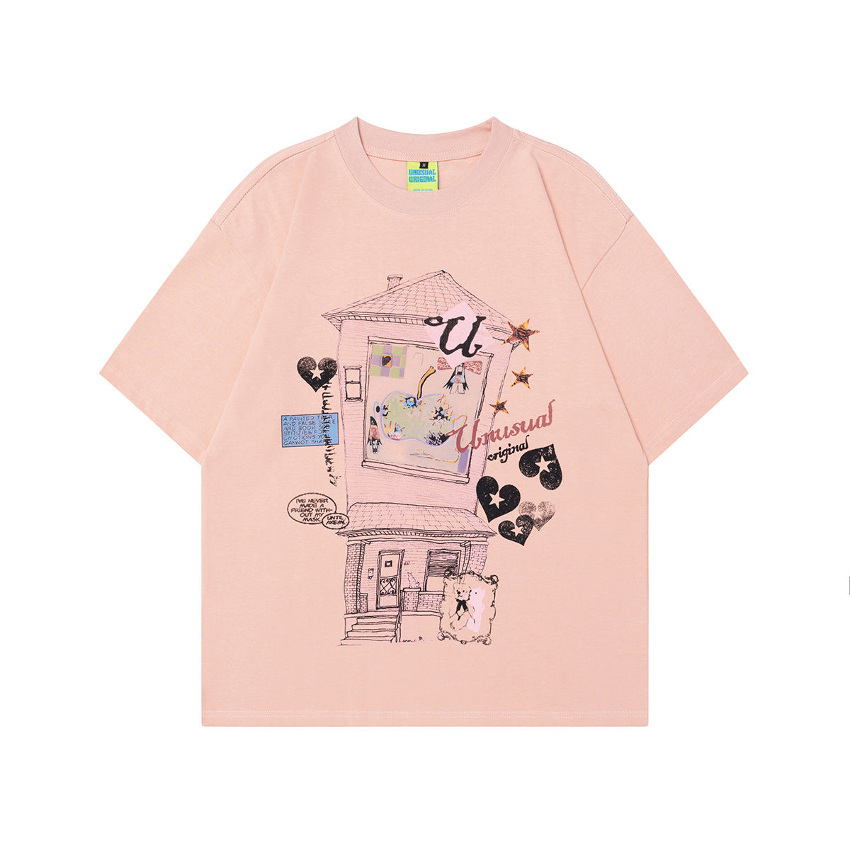 Unisex T-shirts High Sense Painting Pattern Design Vintage T-Shirt