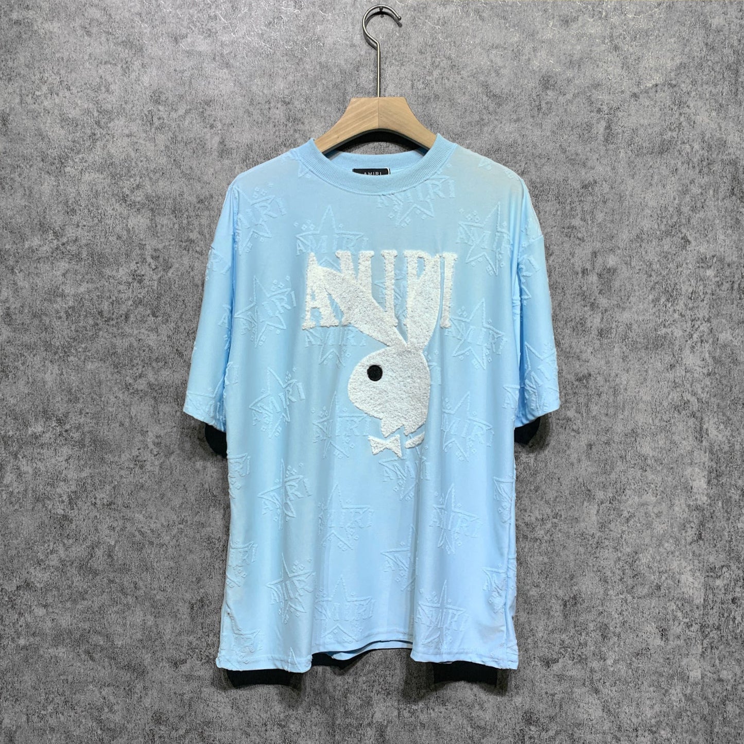 Amiri T Shirt Embroidered Jacquard Casual Round Neck
