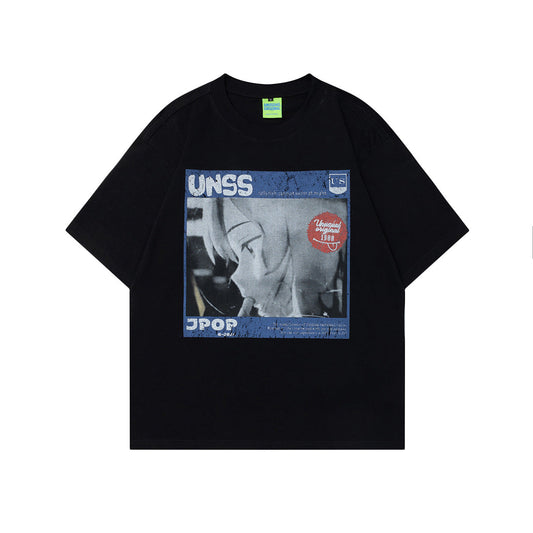 Unisex T-shirts Summer Men's Loose Crew Neck Short Sleeve T-Shirt