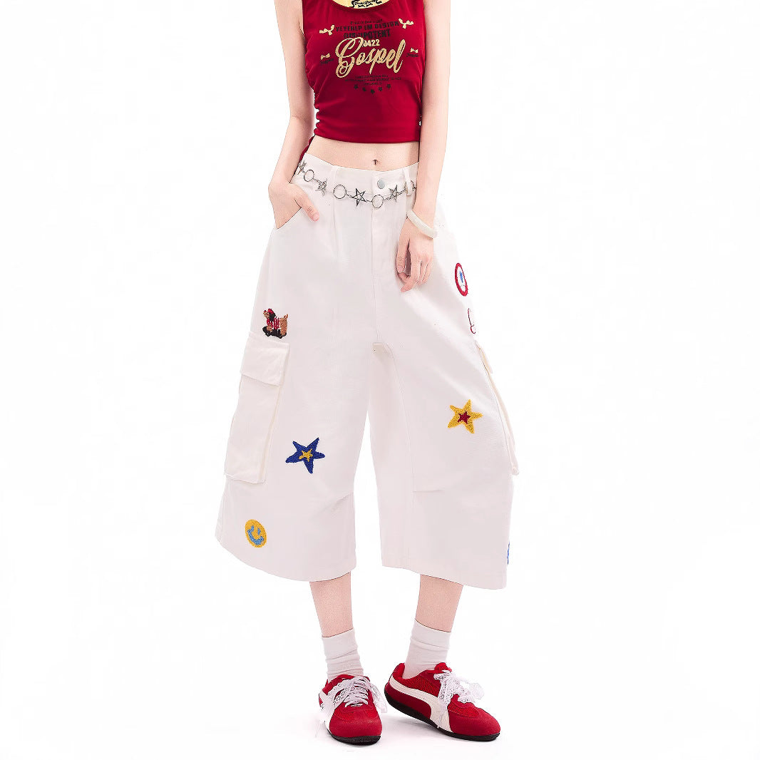 Women jeans summer loose cropped pants
