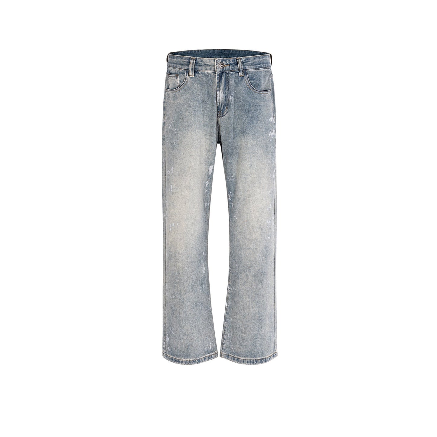 MIJKO Men's Vintage Pants MIJKO trousers men's and women's slightly wide feet make old jeans