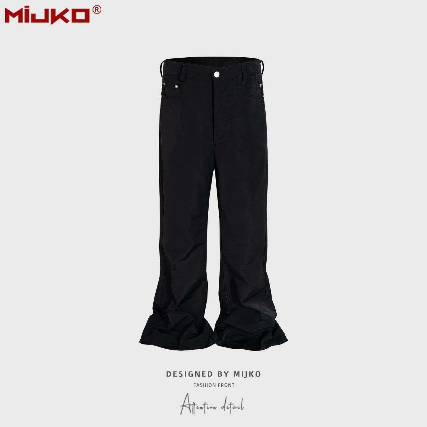 MIJKO Mens Vintage Pants Casual Bootcut Bootcut Pants