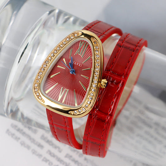 Men's watches diamond snake shape