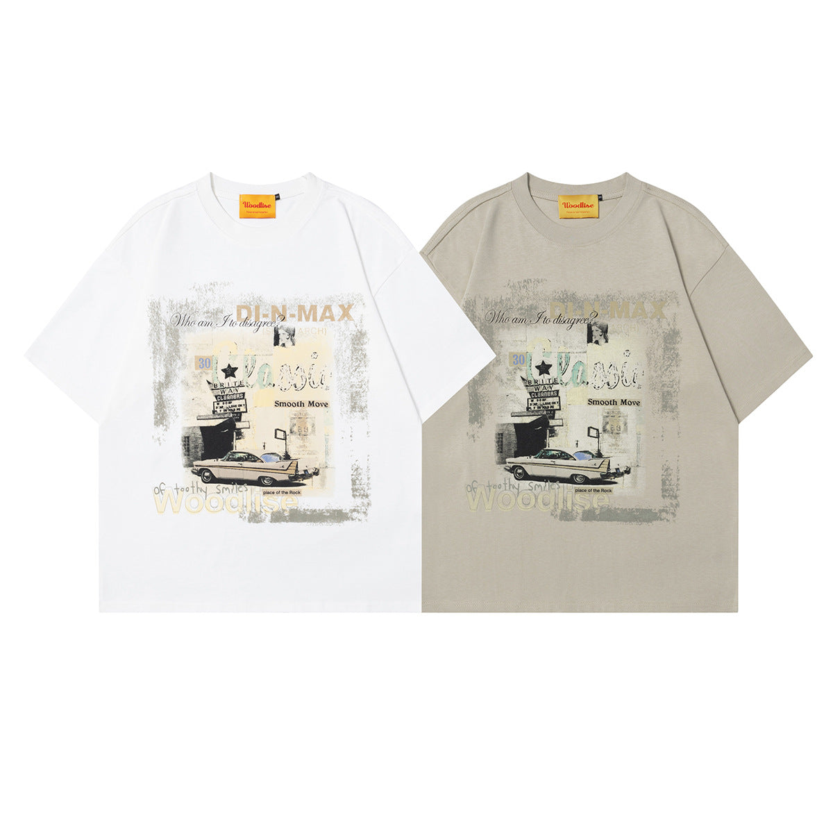 Unisex T-shirts Summer Newspaper Cover Men's Loose Short Sleeve T-Shirt