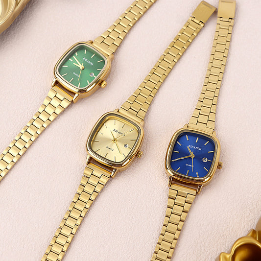 Men's watches calendar square dial