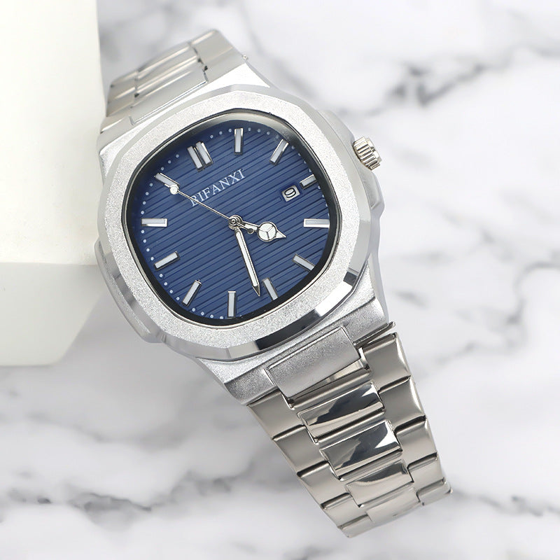 Men's Watches Steel Strap Quartz Watch Waterproof Butterfly Buckle Alloy Watch Watch