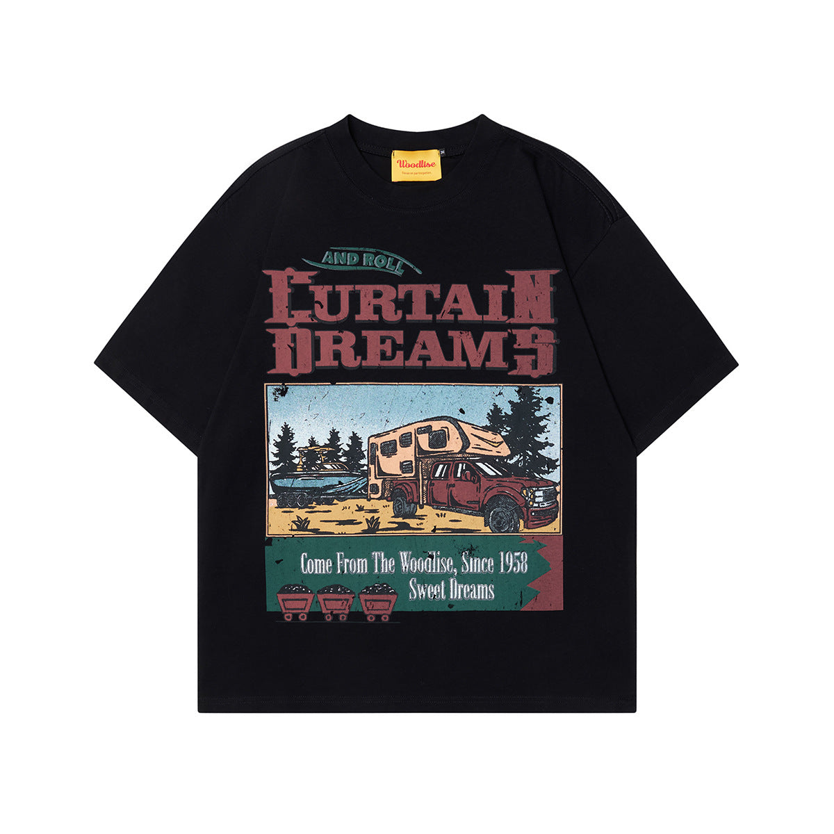 Unisex T-shirts Summer Painting Cartoon Pattern Men's Loose Short Sleeve T-Shirt