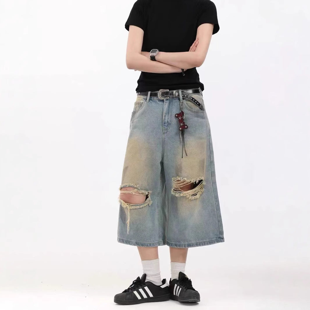 Women jeans summer ripped looseretro
