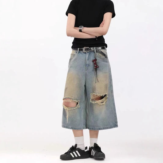Women jeans summer ripped looseretro