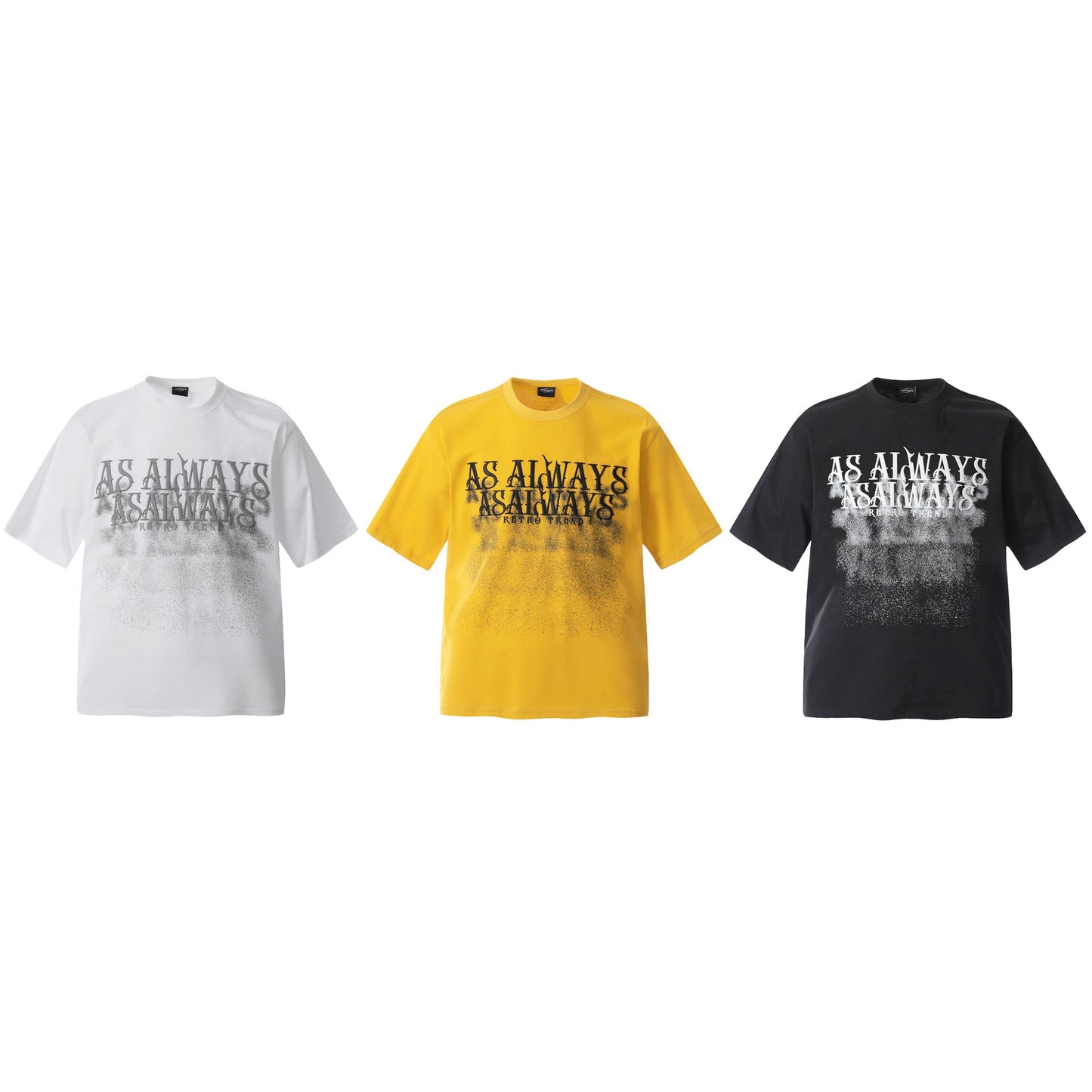 Unisex T-shirts Summer Foam Men's Loose Crew Neck Short Sleeve T-Shirt