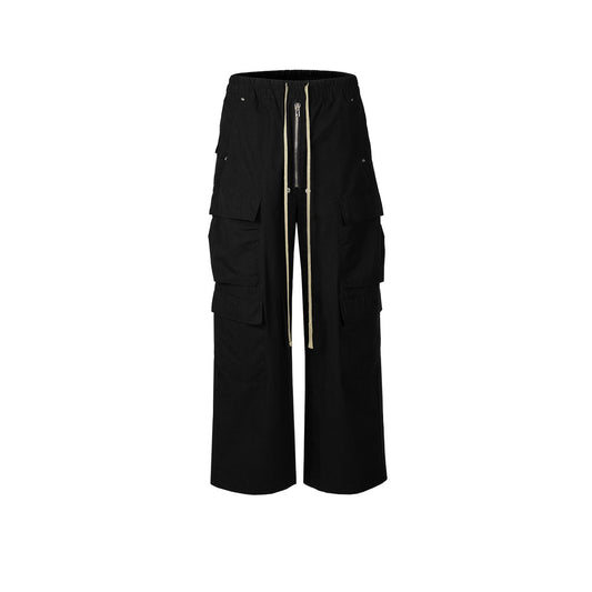 MIJKO Mens Vintage Pants MIJKO GethBela wide-leg overalls functional men's and women's casual trousers