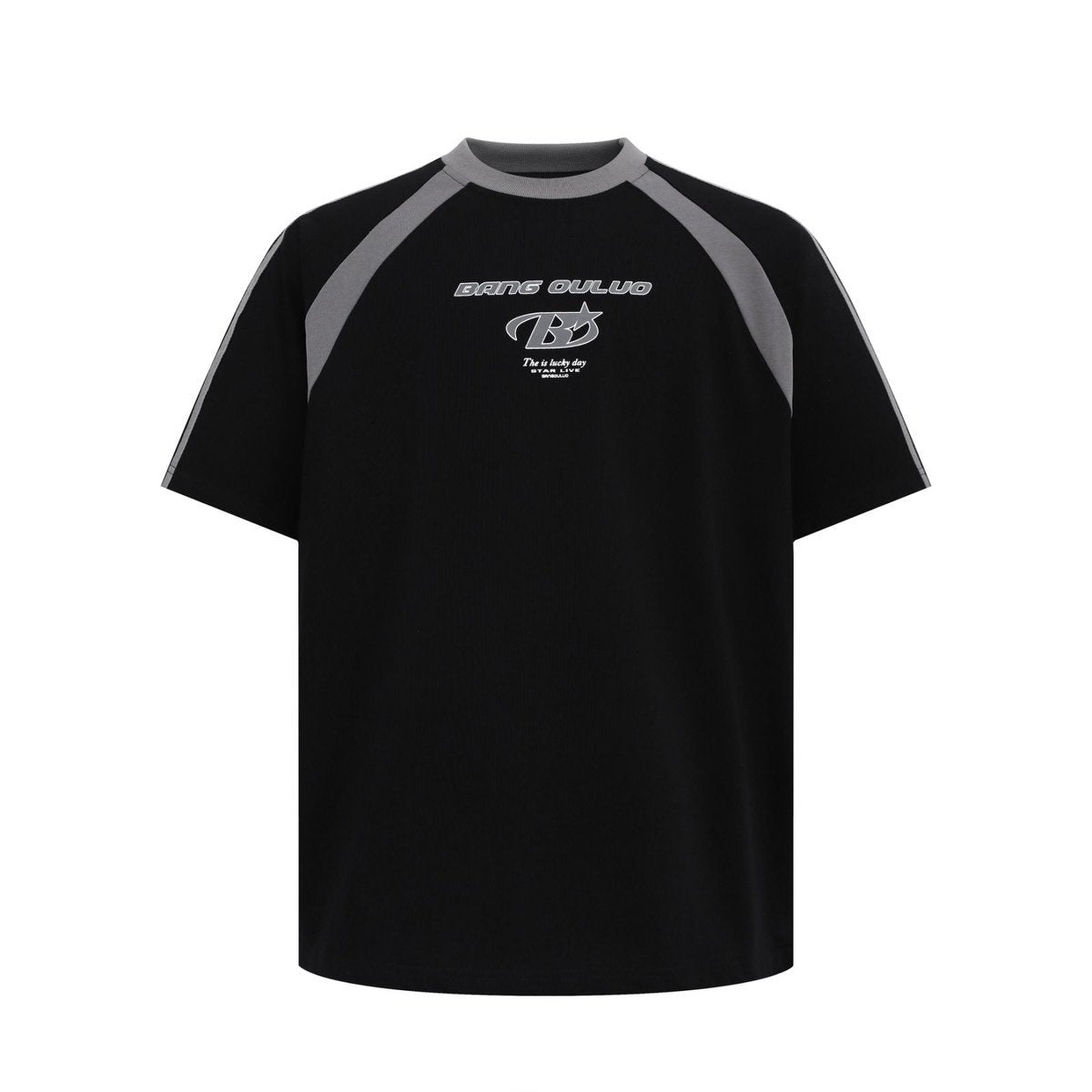 Unisex T-shirts Summer Men's and Women's Splicing Loose Short Sleeve T-Shirts