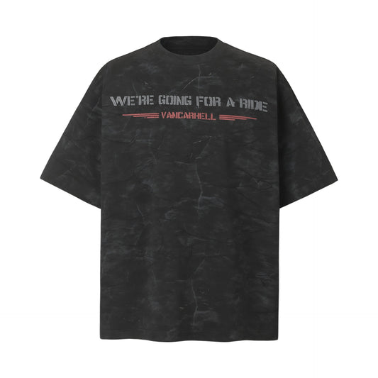 Unisex T-shirts Summer Letter Men's Loose Tie-Dye Short Sleeve T-Shirt