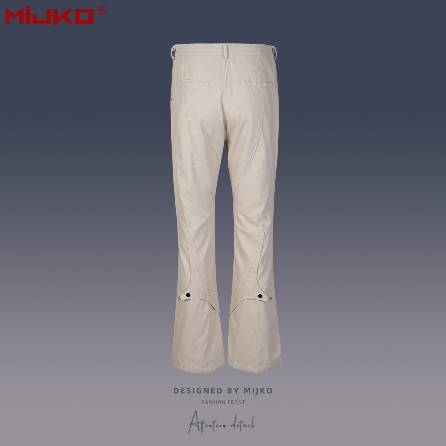 MIJKO Mens Vintage Pants Slim Fit Casual Pants Simple Unisex Pants