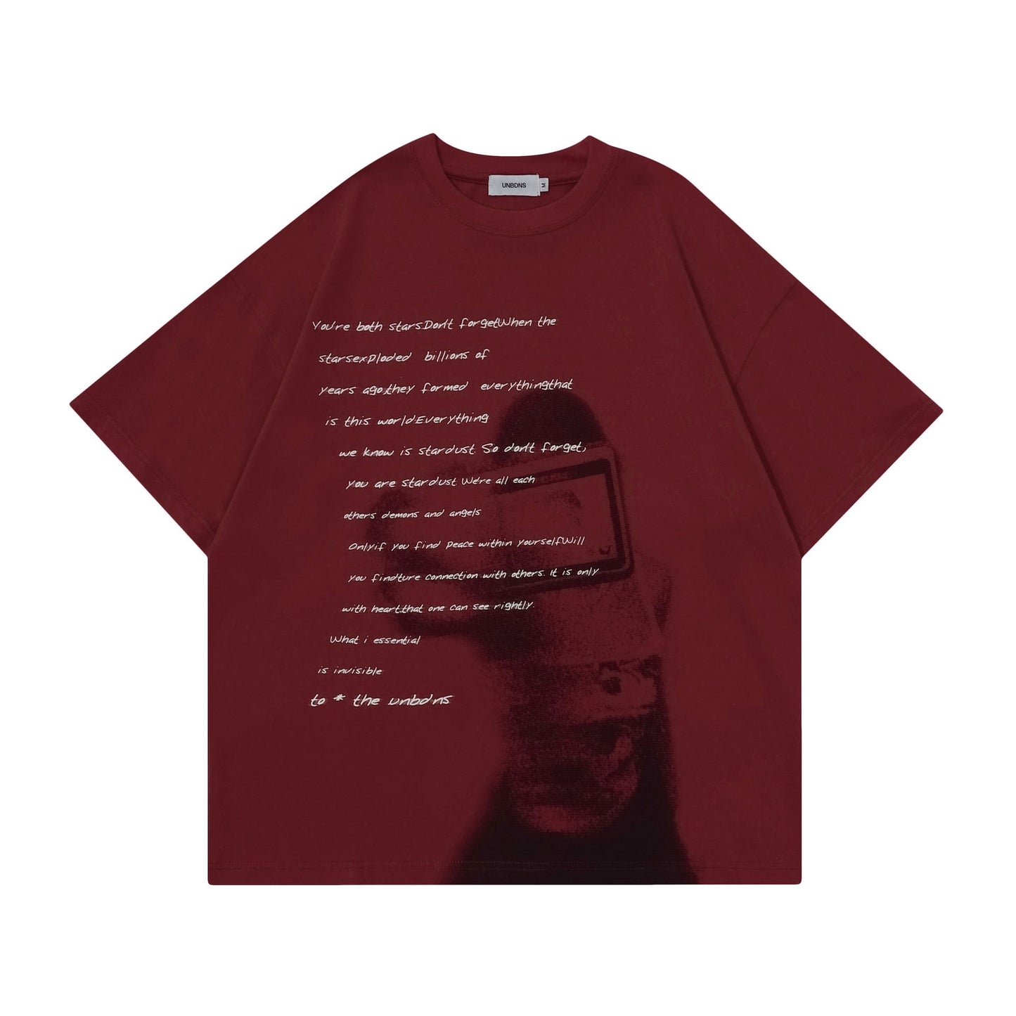 Unisex T-shirts Spring Shadow Alphabet Men's and Women's Loose Short Sleeve T-Shirts