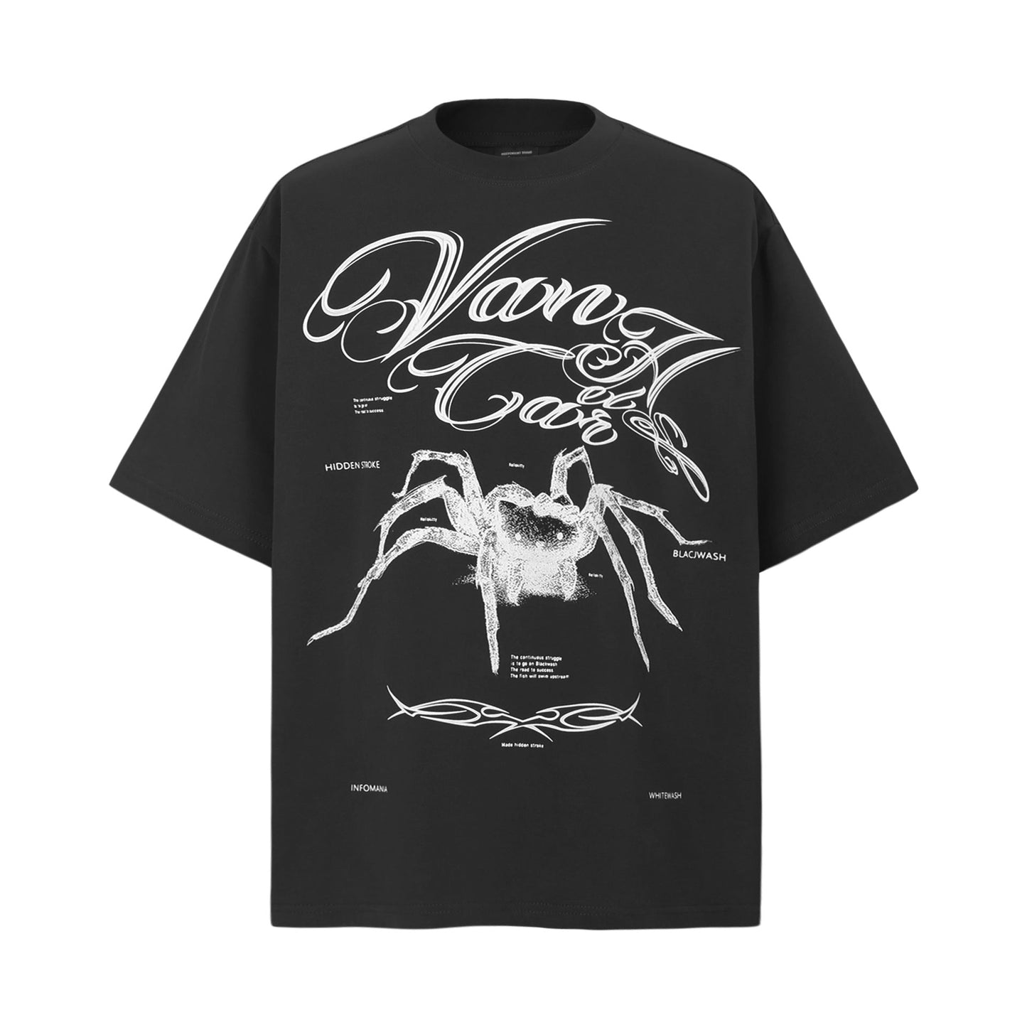 Unisex T-shirts Summer Spider Pattern Men's Loose Short Sleeve T-Shirt