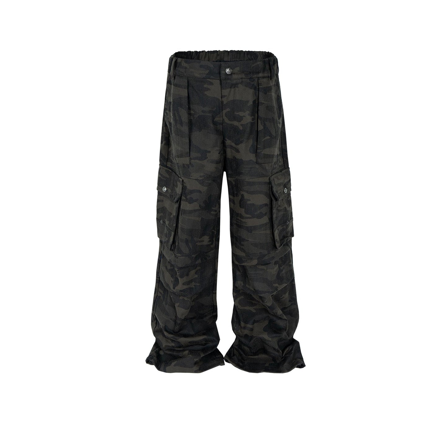 MIJKO Men's Vintage Pants MIJKO camouflage casual trousers men's and women's tote overalls