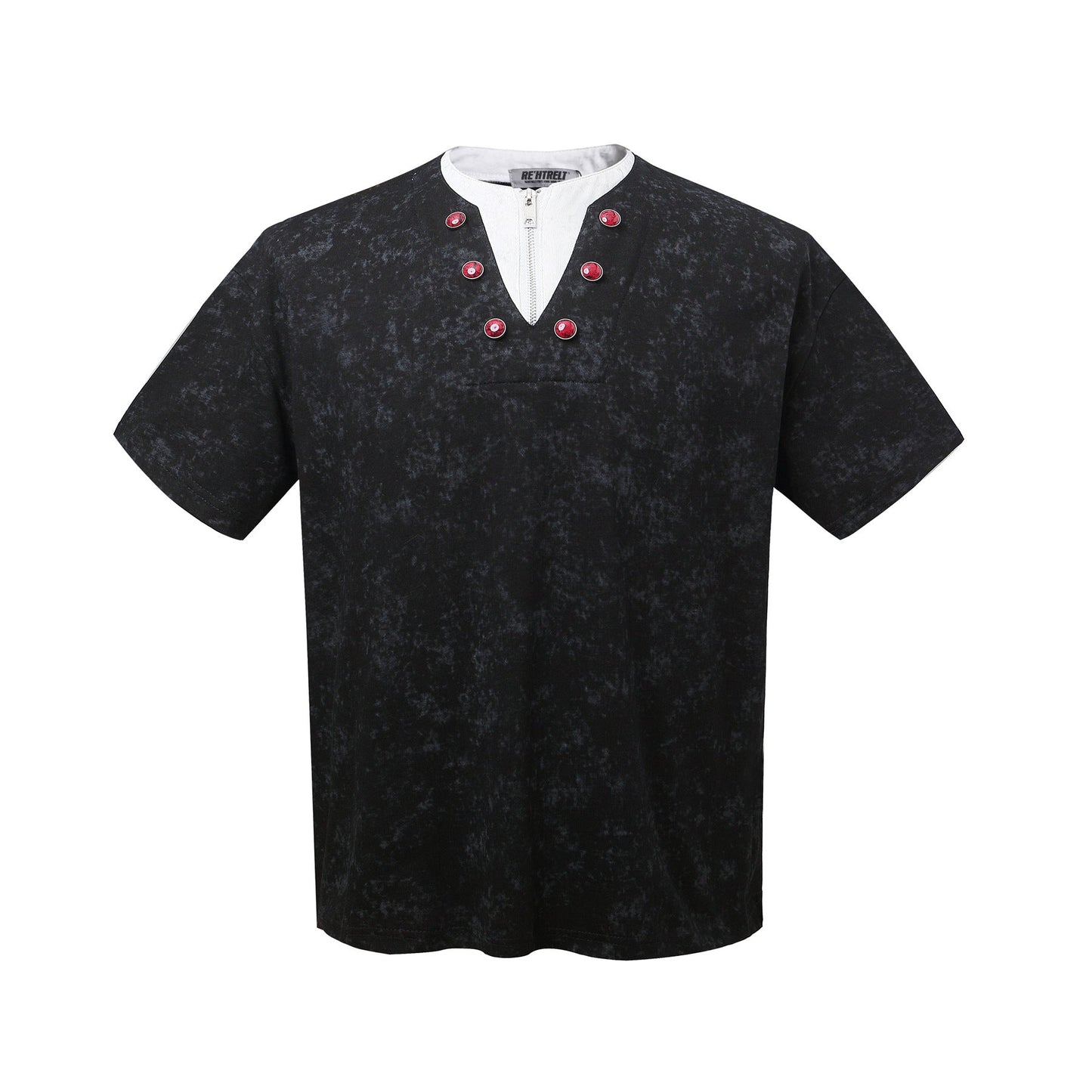 Unisex T-shirts Fake Two Piece Design Wide T-Shirt