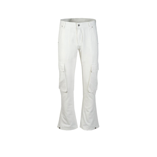MIJKO Men's Vintage Pants MIJKO Men's Women's Spring and Summer Wide-footed Pants Slim-Fit Jeans