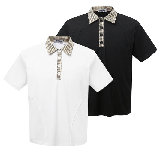 Unisex T-shirts Lapel Design Loose T-Shirts