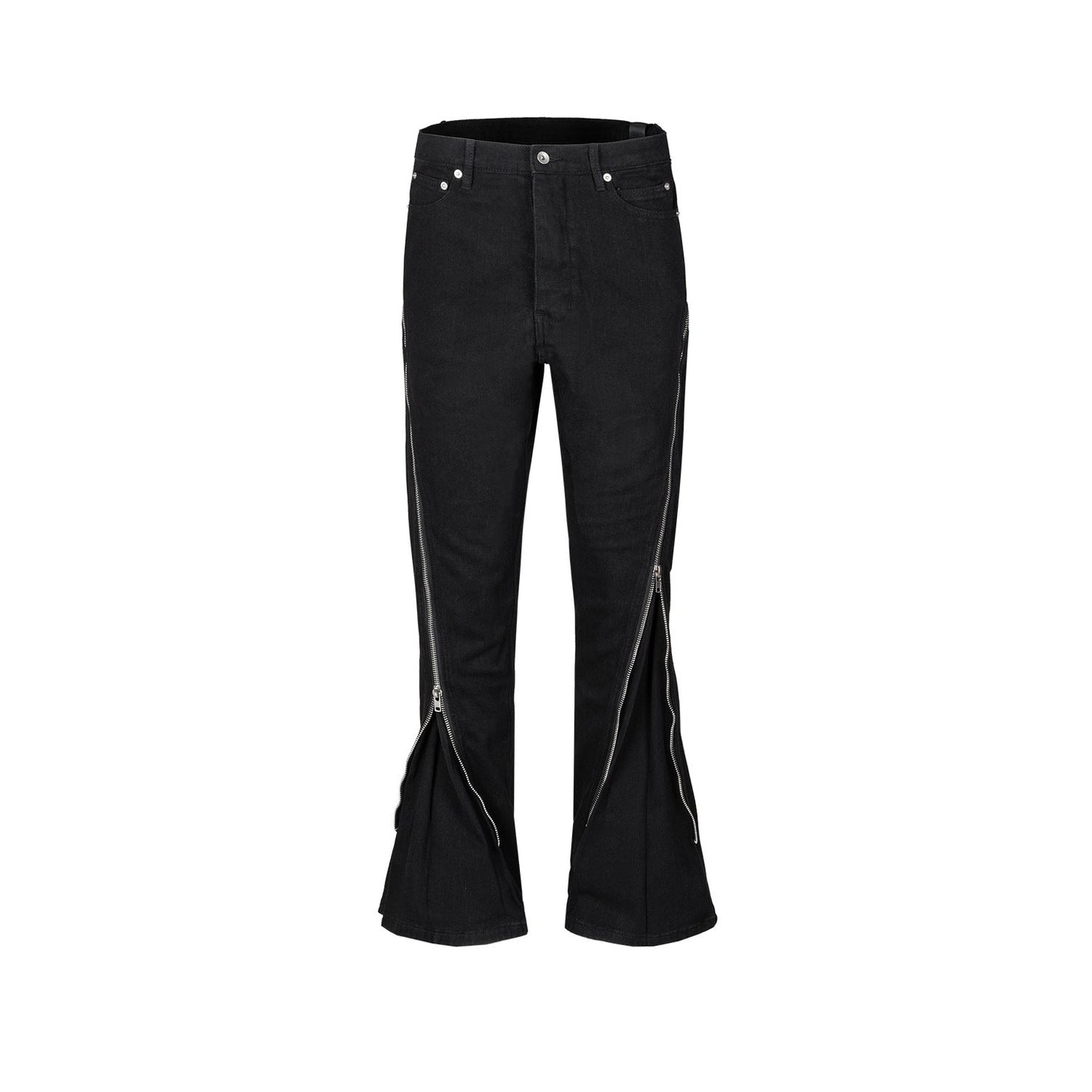 MIJKO Men's Vintage Pants MIJKO Men's Women's Autumn and Winter Pants Zipper Jeans