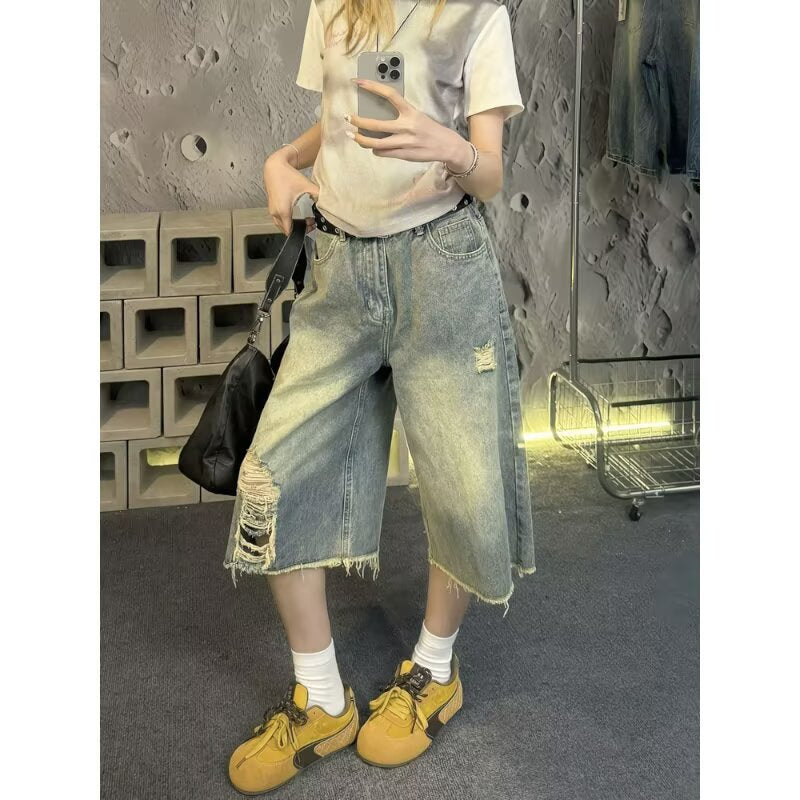 Women jeans retrosummerhigh waistloose