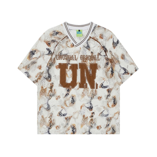 Unisex T-shirts Summer Marble Men's Loose Short Sleeve T-Shirt