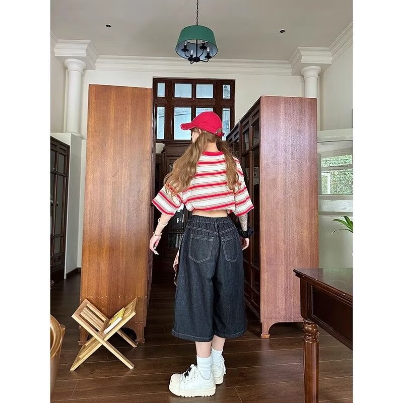 Women's Jeans Retro Women's Loose Cropped Pants