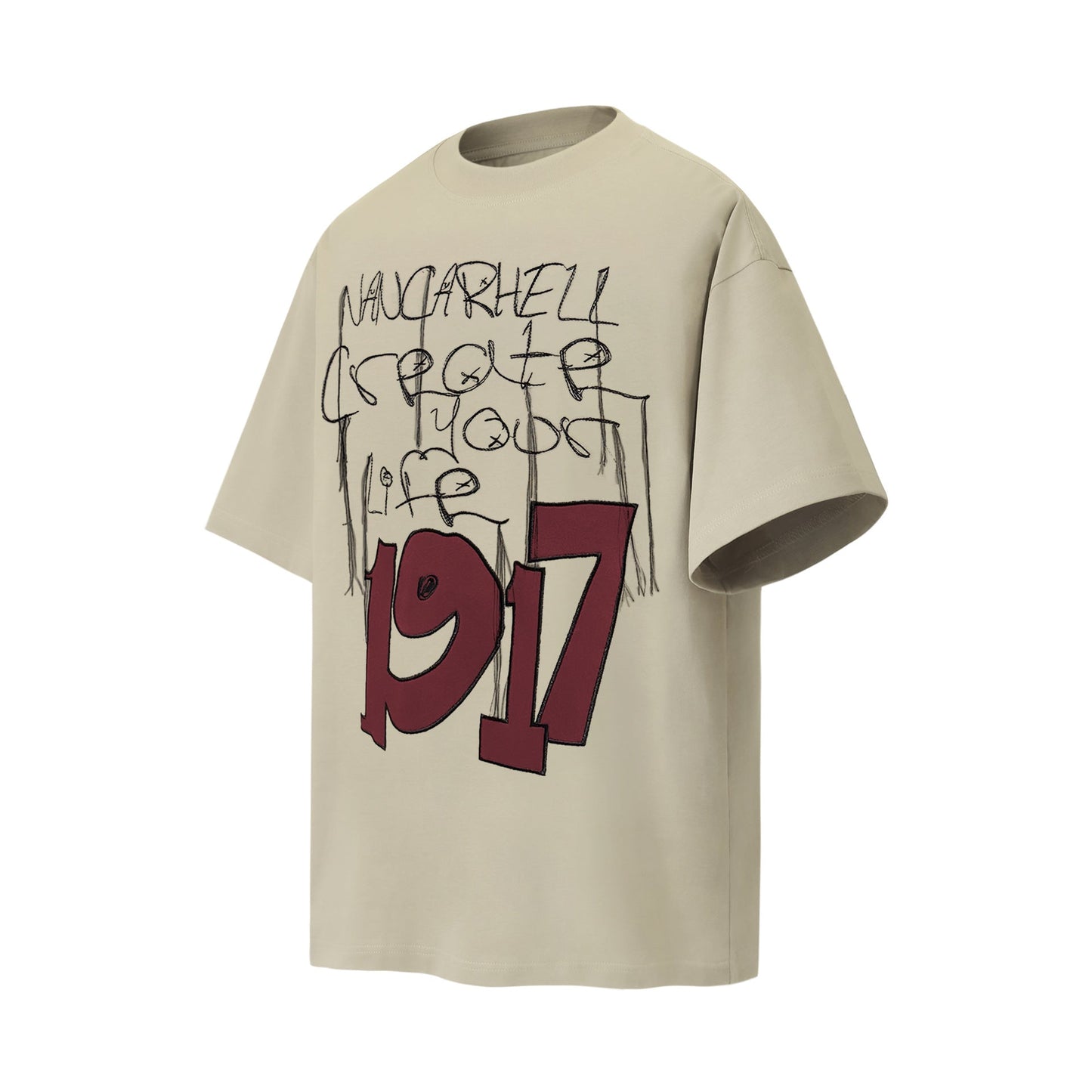 Unisex T-shirts Summer Letter Pattern Vintage Men's Short Sleeve T-Shirt