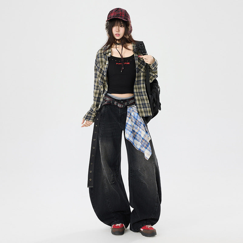 Women's jeans [send pendant] women's square scarf scimitar tooling