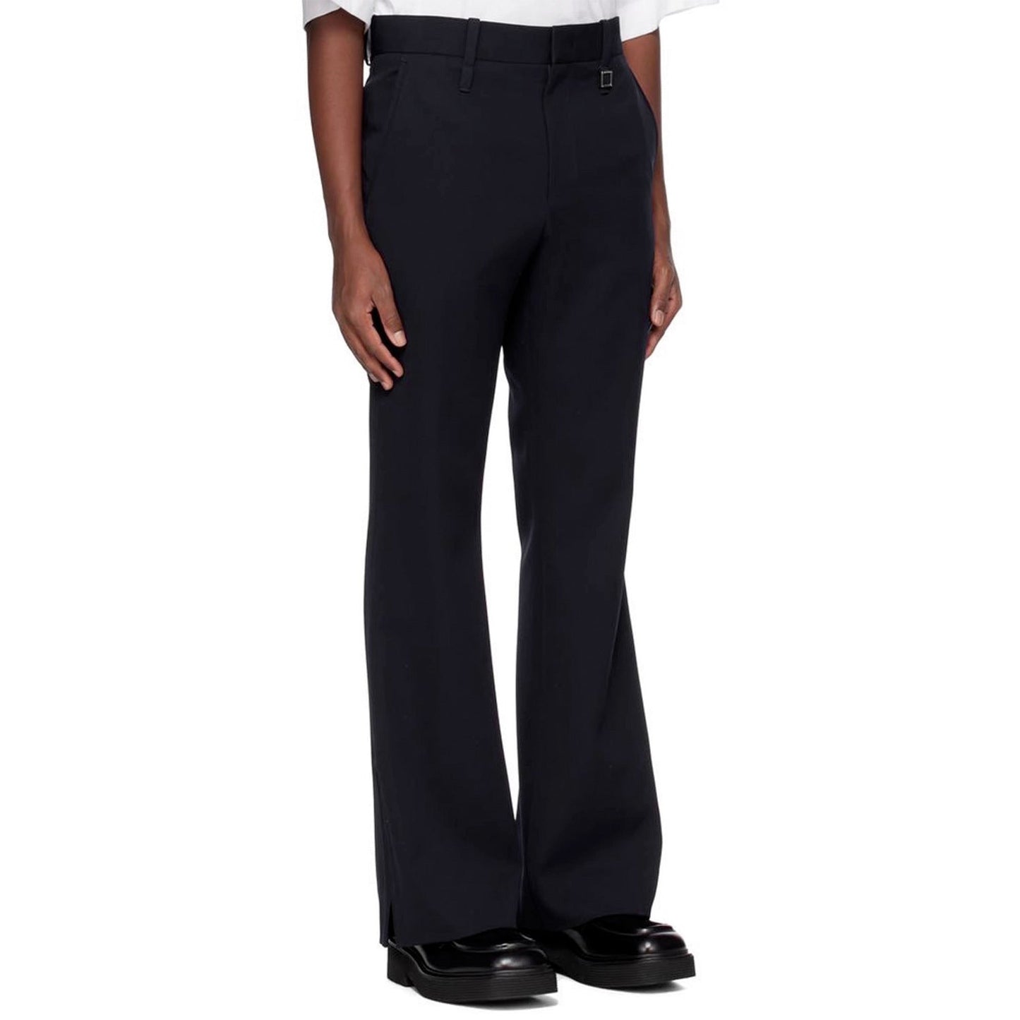 MIJKO Men's Vintage Pants MIJKO Men's Women's Trousers Slit-slit micro-pull pants