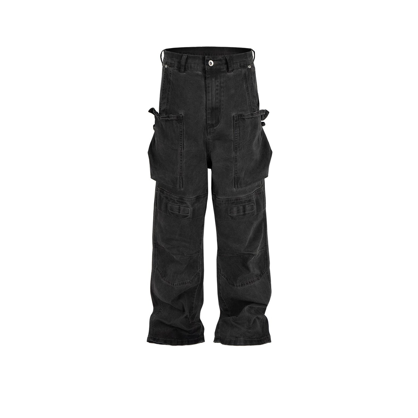 MIJKO Mens Vintage Pants MIJKO Stegosaurus Cargo Dirty Workwear Jeans