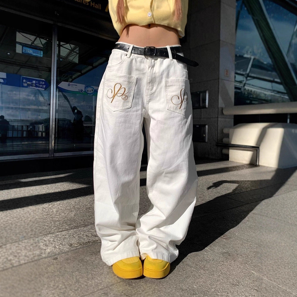 Women jeans american retro women loose